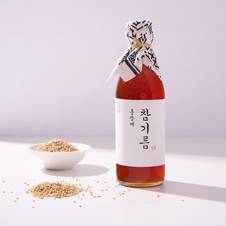 국내산 기름 세트(참기름 350ml+들기름 150ml)+국내산 볶음깨 45g
