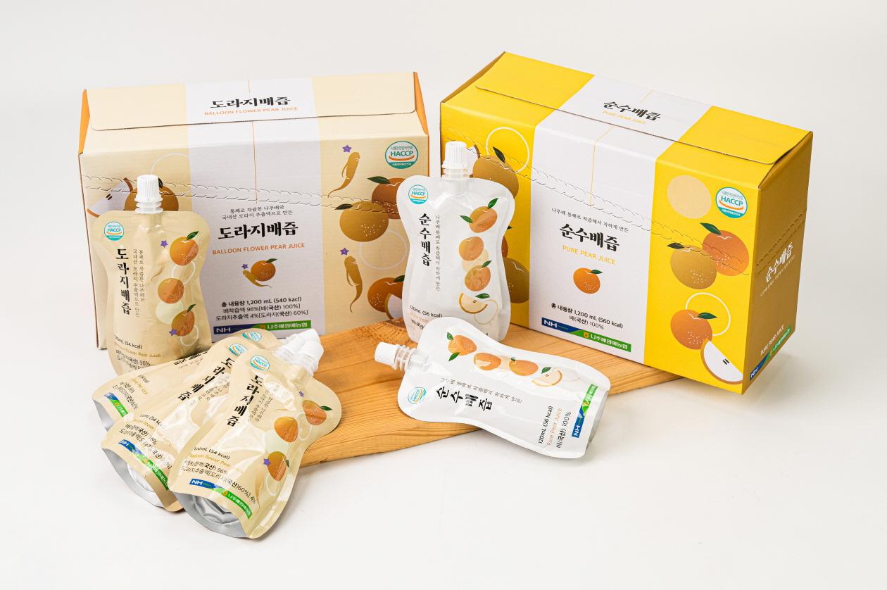 나주배 100% 착즙 배즙 3.6L(순수, 도라지 중 택 1 120ml*10팩*3박스)